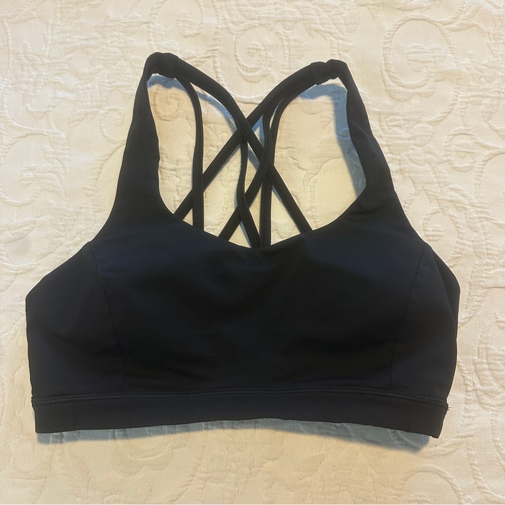 lululemon athletica Black Strappy Crossback Sports Bra